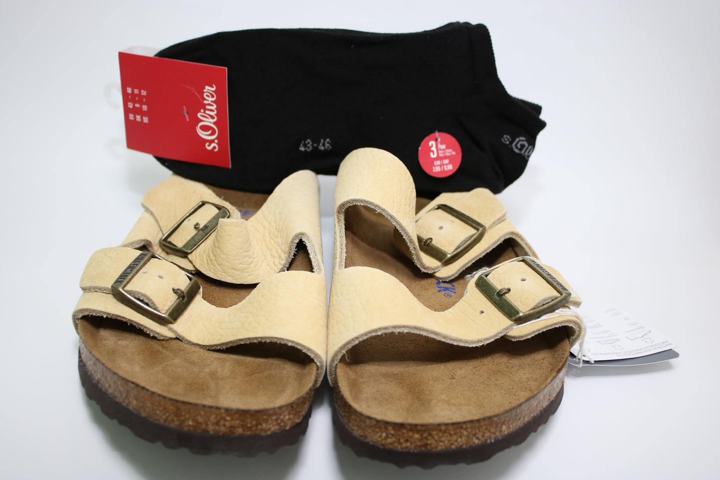 Damen/Herren Sandalen Arizona Birkenstock mit gratis Sockenset